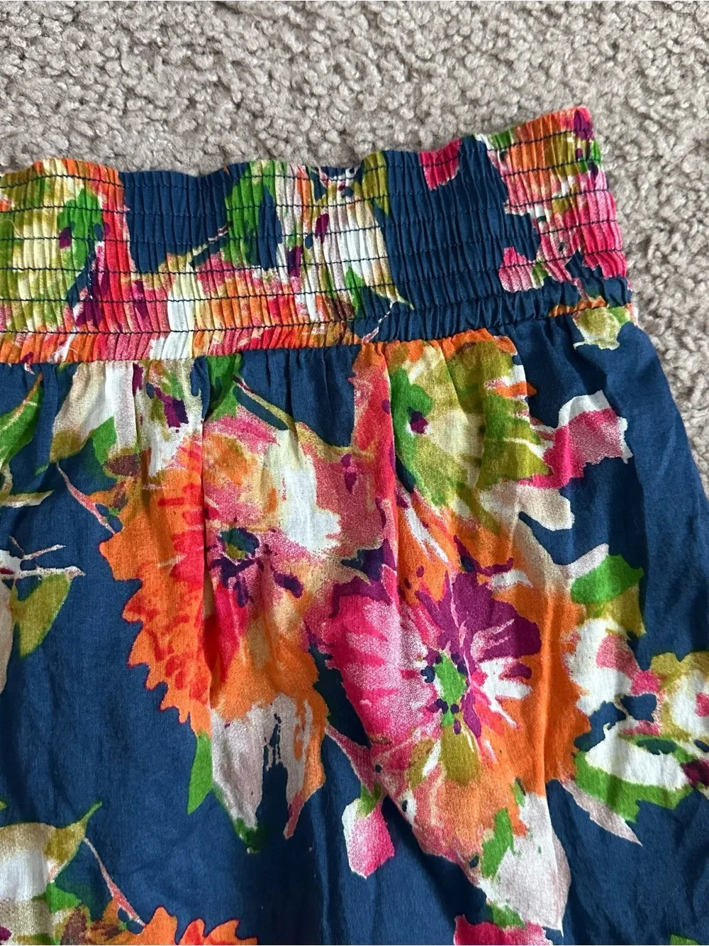Aeropostale Navy Floral Mini Skirt Womens M